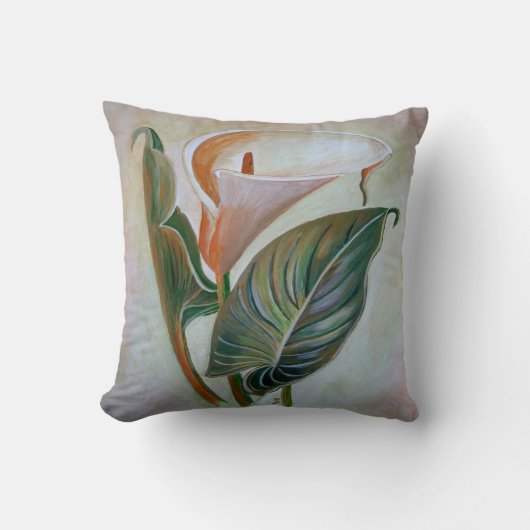 Coussin Calla Lily Beau Art Botanique (Recto)