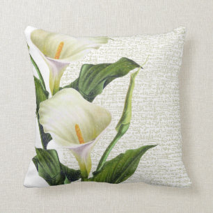 Coussin Calla Lily Calligraphie