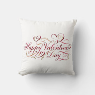 Coussin Calligraphie aquarelle élégante Joyeuse Saint-Vale