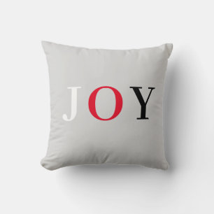 Coussin Calligraphie de joie moderne sur argent