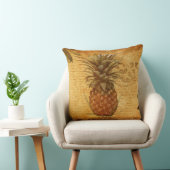 Coussin Calligraphie et ananas Vintage (Chaise)