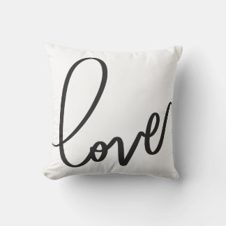 Coussin Calligraphie manuscrite Script amour 