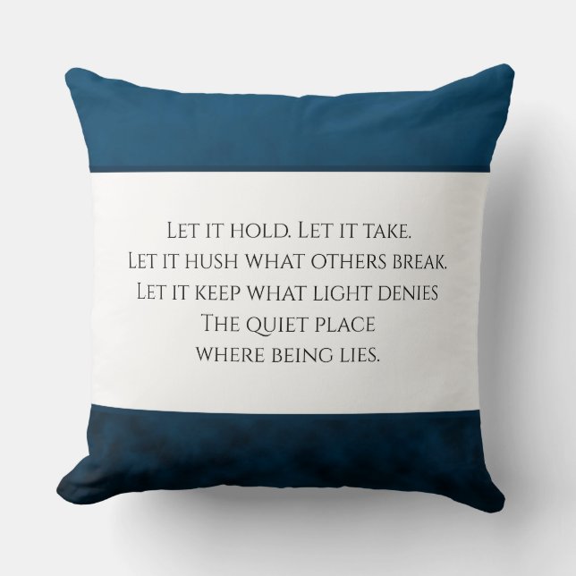 Coussin Calme abyssal (Recto)