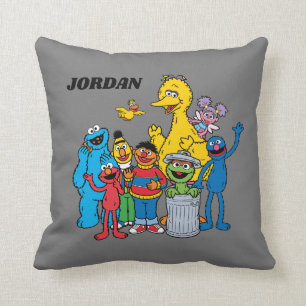 Coussin Camarades de la rue Sésame qui font signe