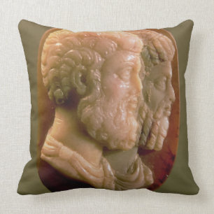 Coussin Camée dépeignant Marcus Aurelius (121-180) et Lu