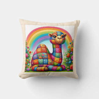 Coussin Camel à patchwork dynamique