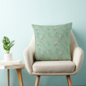 Coussin Cameo Green Wedding Keepsake Throw Pillow (Chaise)