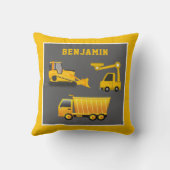 Coussin Camion à benne excavatrice Thème Construction Cham (Verso)