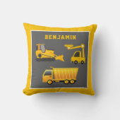 Coussin Camion à benne excavatrice Thème Construction Cham (Recto)