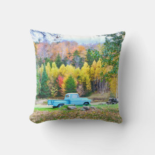 Coussin Camion bleu vintage