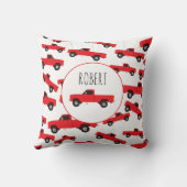 Coussin Camion Camion de transport Camions Nom des garçons (Verso)