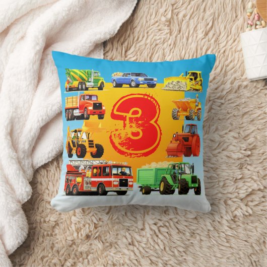 Coussin Camion de construction d'anniversaire de la (Couverture)