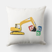 Coussin Camion de construction d'excavateur ABC (Verso)