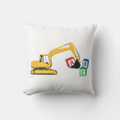 Coussin Camion de construction pelleteuse ABC (Recto)