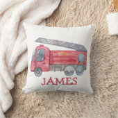 Coussin Camion de feu personnalisé Noël mignon (Couverture)