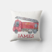 Coussin Camion de feu personnalisé Noël mignon (Verso)