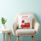 Coussin Camion de feu rouge de Noël (Chaise)