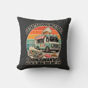 Coussin Camion de Glace à Pied N'a Pas Arrêté l'Humour du