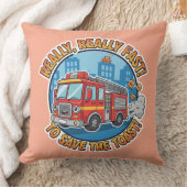 Coussin Camion de pompiers drôle - Vraiment rapide pour sa (Couverture)