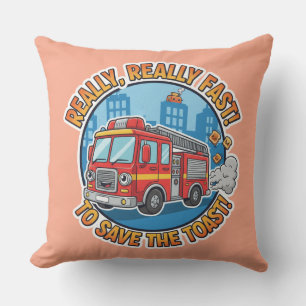 Coussin Camion de pompiers drôle - Vraiment rapide pour sa