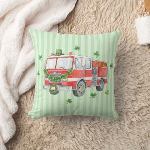 Coussin Camion de pompiers moderne de la Saint-Patrick