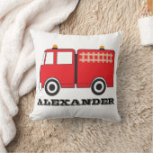 Coussin Camion d'incendie rouge personnalisé (Couverture)