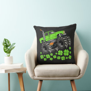 Coussin Camion Monstre Chanceux de la Saint-Patrick pour T