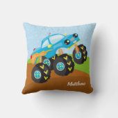 Coussin Camion monstre coloré (Verso)