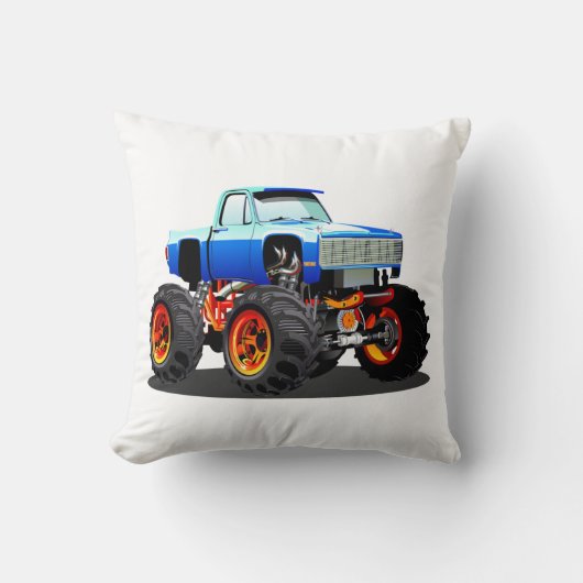 Coussin Camion monstre de dessin animé (Recto)