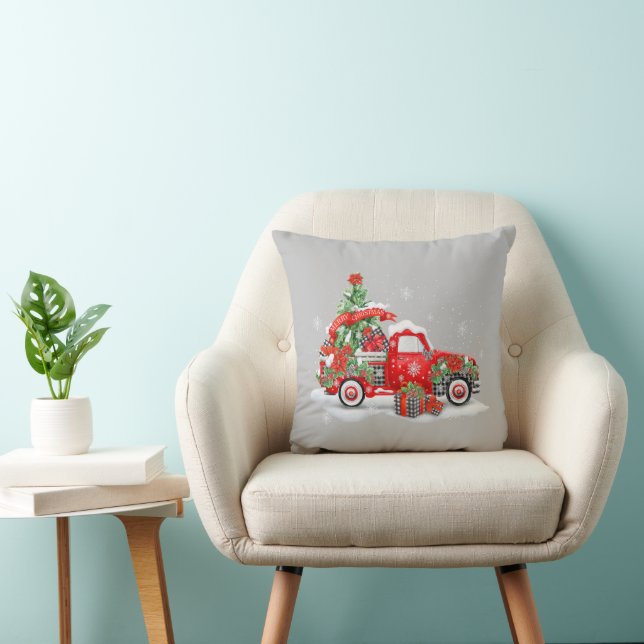 Coussin Camion Rouge - Décor de Noël Ecouteur à lancer (Chaise)