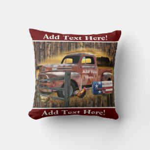Coussin Camion rouge Vintage Camion rouge Camion agricole