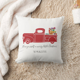 Coussin Camion vintage Red Christmas