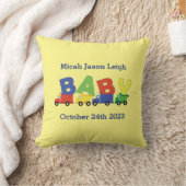 Coussin Camions Boy Baby shower Construction Cute (Couverture)