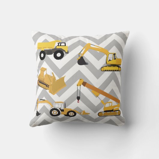 Coussin Camions de construction (Verso)