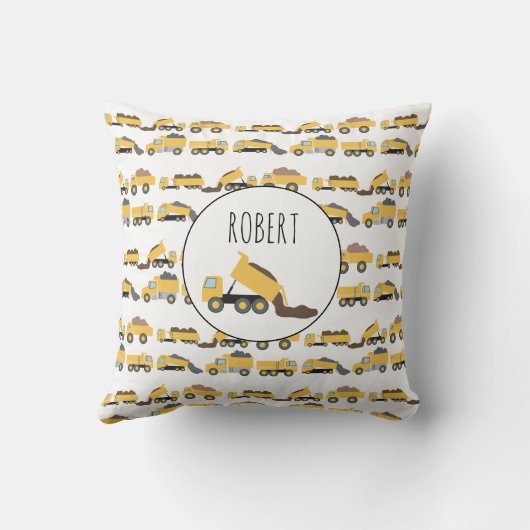 Coussin Camions de construction Camions de construction (Verso)