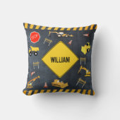 Coussin Camions de construction Machines lourdes Nom du ga (Recto)