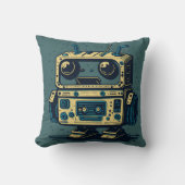 Coussin Camiseta vintaje cute robot steampunk friendly IA (Recto)