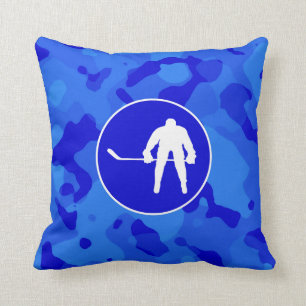 Coussin Camo Bleu ; Hockey Camouflage