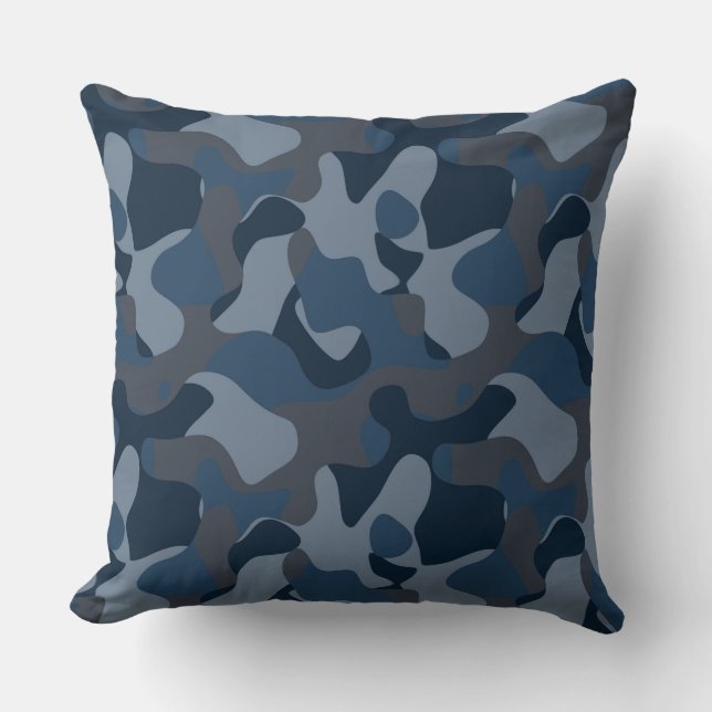 Coussin Camo Blues (Recto)