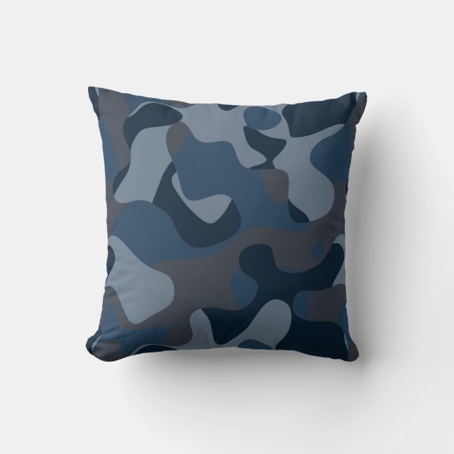Coussin Camo Blues (Recto)