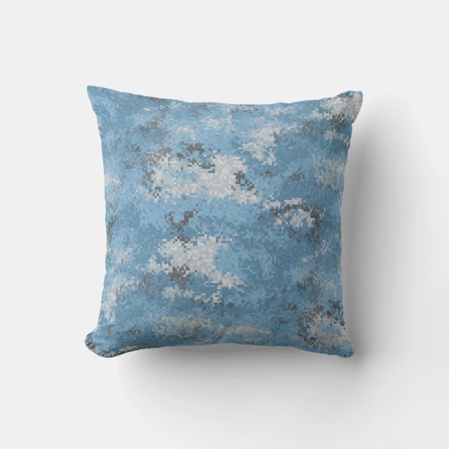 Coussin Camo Digi Bleu (Recto)