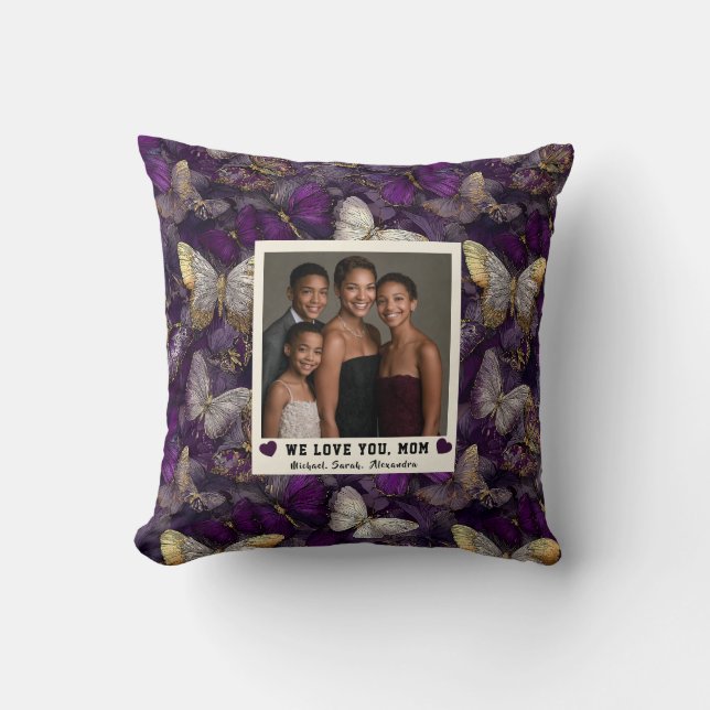 Coussin Camo Papillon Meilleure Belle-Mère Chambre d'Invit (Recto)