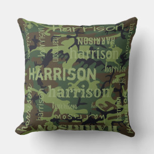 Coussin Camo Personnalisé Nom Plus Long