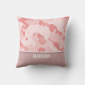 Coussin Camo rose bébé; Personnalisé (Verso)