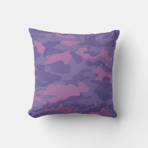 Coussin Camo violet défraîchi