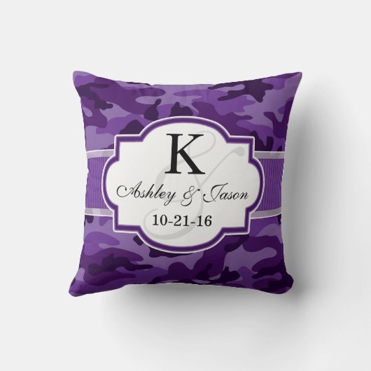 Coussin Camo violet violet, Mariage de camouflage (Verso)