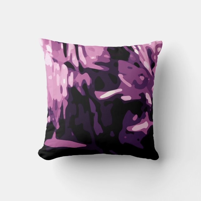 Coussin Camo violet violet rose Abstrait Motif (Recto)