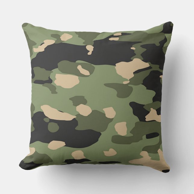 Coussin Camou vert (Recto)