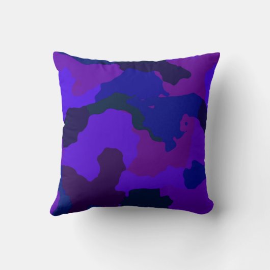 Coussin Camouflage bleu et violet (Verso)