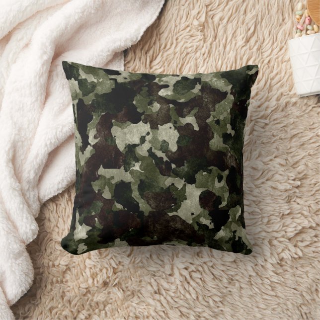 Coussin Camouflage Brown Jeu d'oreiller vert (Couverture)